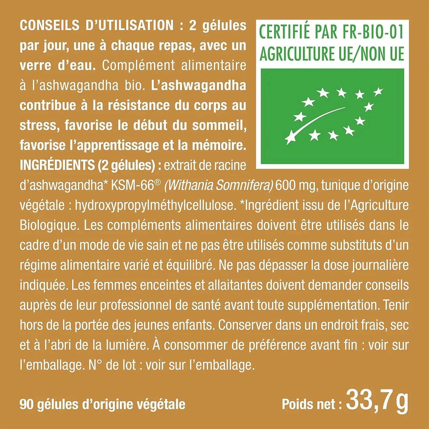 Ashwagandha Bio KSM-66 NUTRIMEA VENITHY