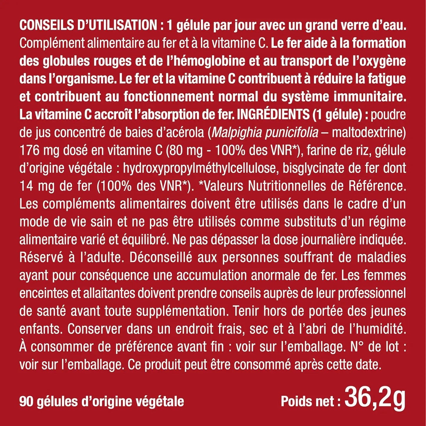 Fer Bisglycinate NUTRIMEA VENITHY