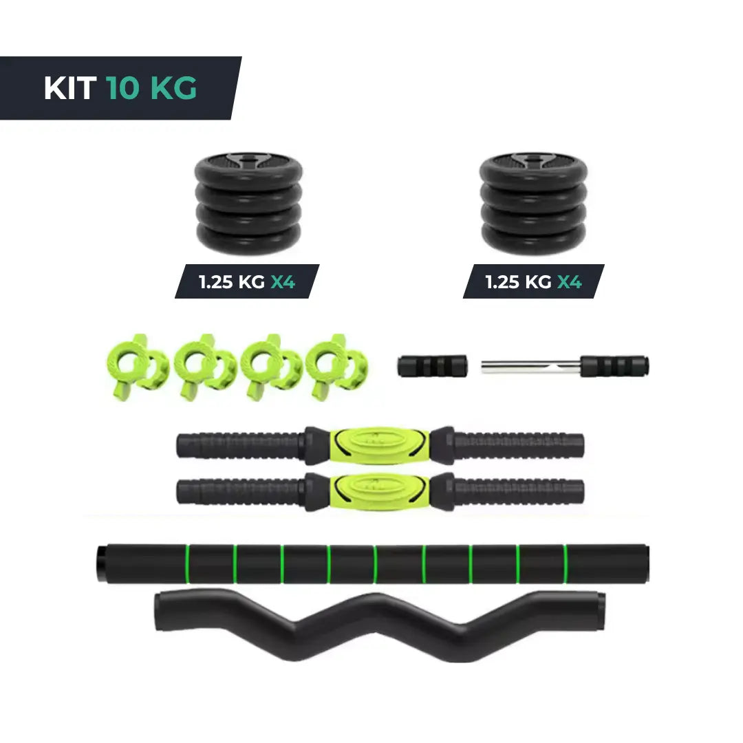 COPIE Kit d’Haltères Réglables 4 en 1 - De 10 kg à 40 kg PushMax 52.90 VENITHY 10 Kg