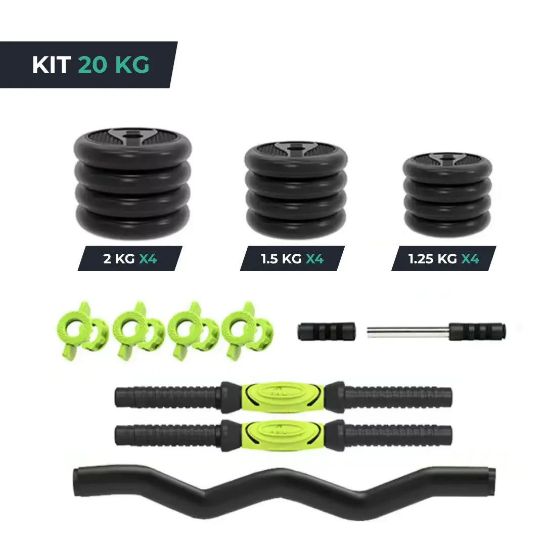 COPIE Kit d’Haltères Réglables 4 en 1 - De 10 kg à 40 kg PushMax 86.90 VENITHY 20 Kg