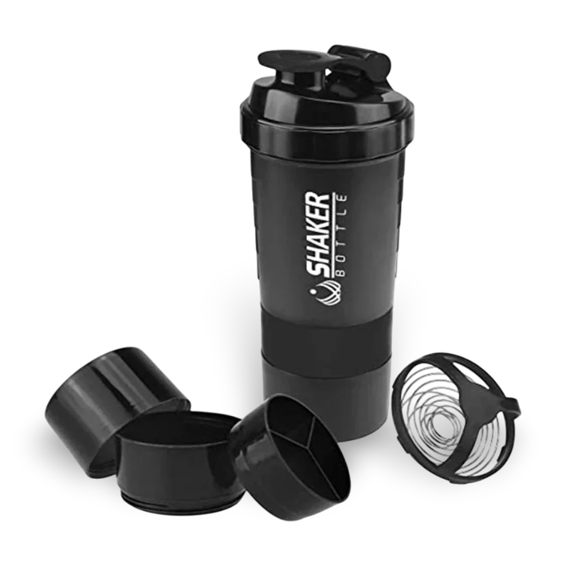 Shaker Sport 500ml - Mélange Protéiné avec Ball Whisk & Rangement Poudre PROTOMIX   VENITHY