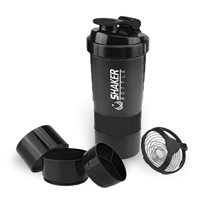 Shaker Sport 500ml - Mélange Protéiné avec Ball Whisk & Rangement Poudre PROTOMIX   VENITHY