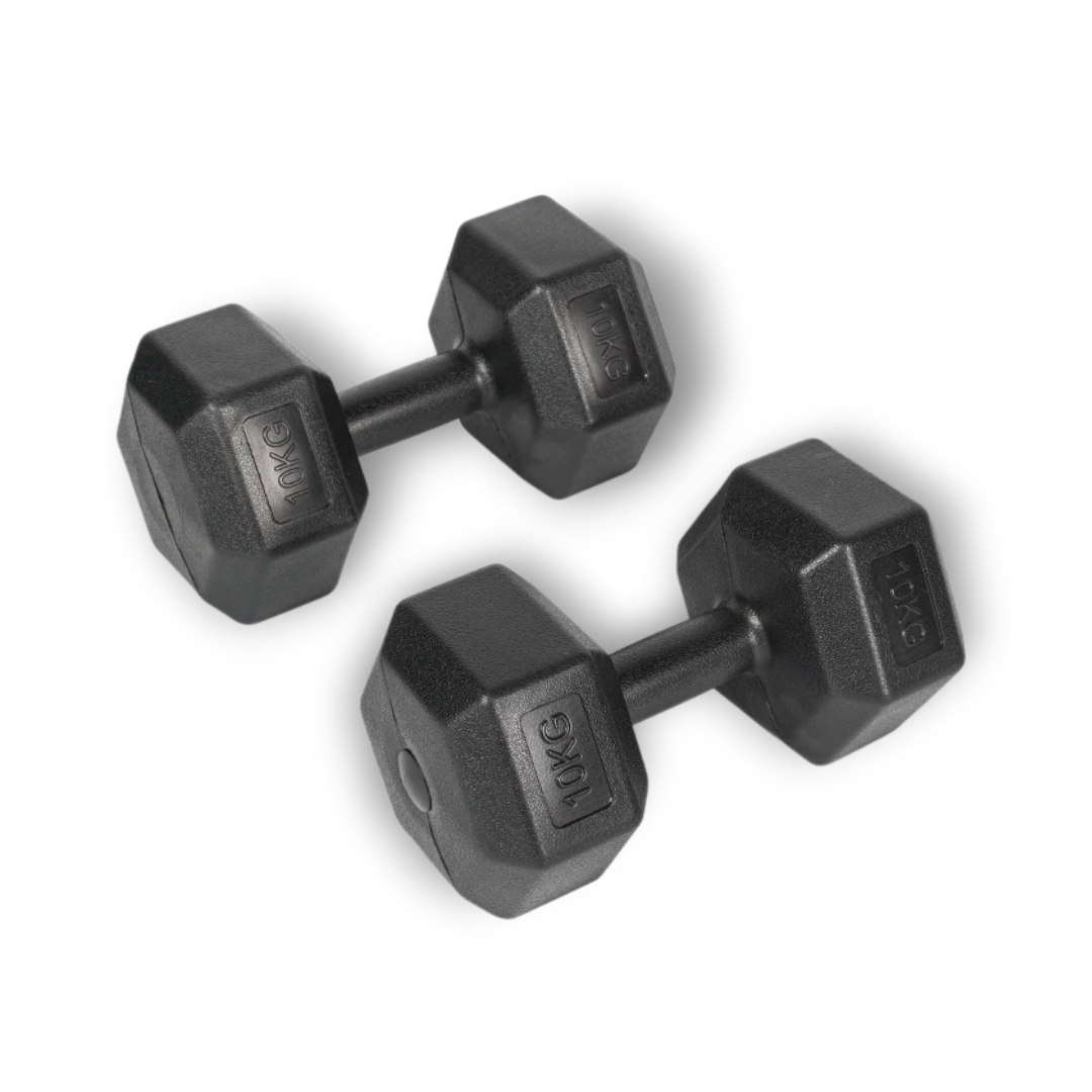 Haltère hexagonale - Revêtement PVC Antichoc, Prise Confort et Stabilité Totale IRONIX   VENITHY