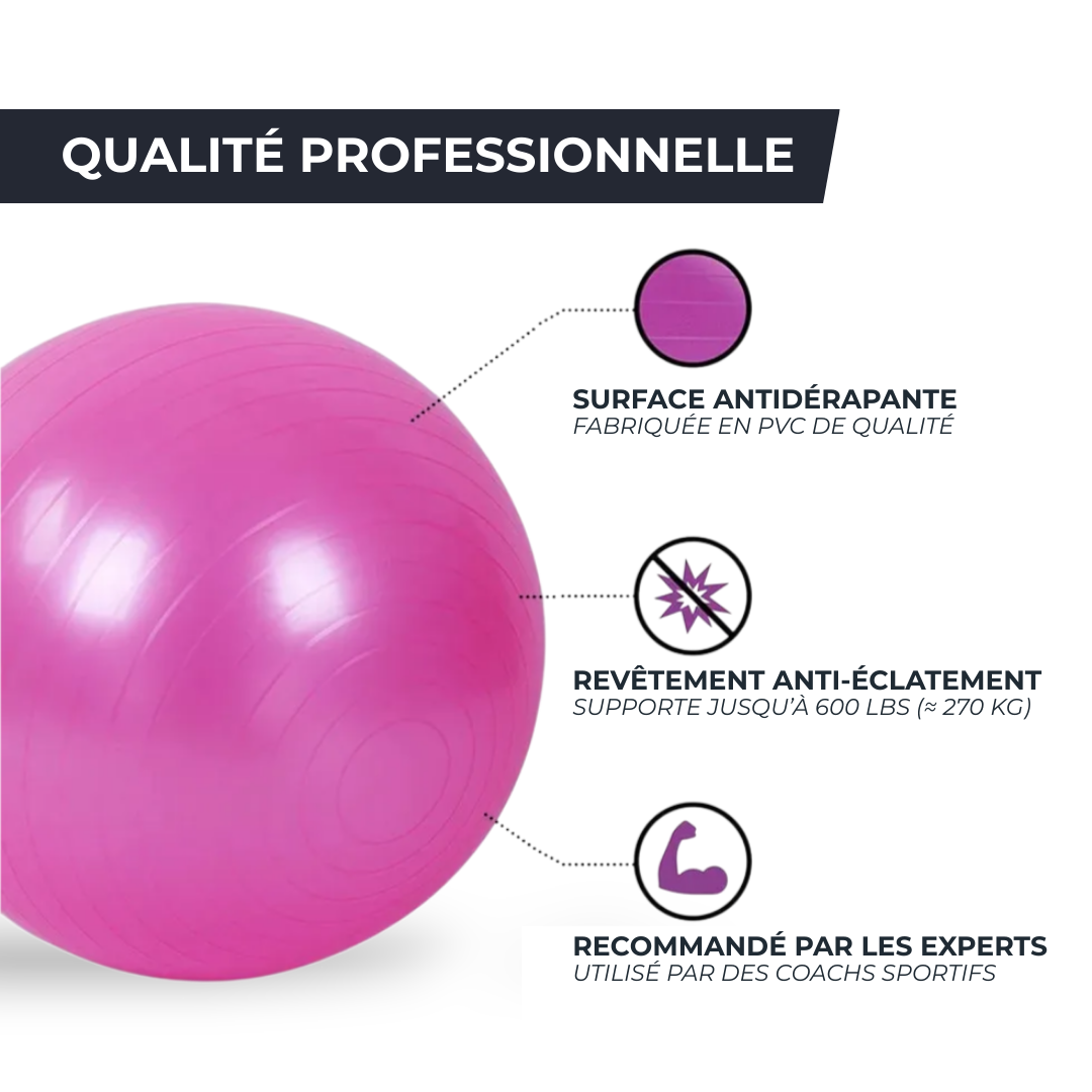 Ballon Gym Anti-Éclatement - Mini Ballon Fitness, Yoga et Renforcement MOVECORE   VENITHY
