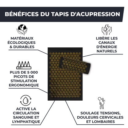 Tapis d'Acupression Premium & Coussin Massage