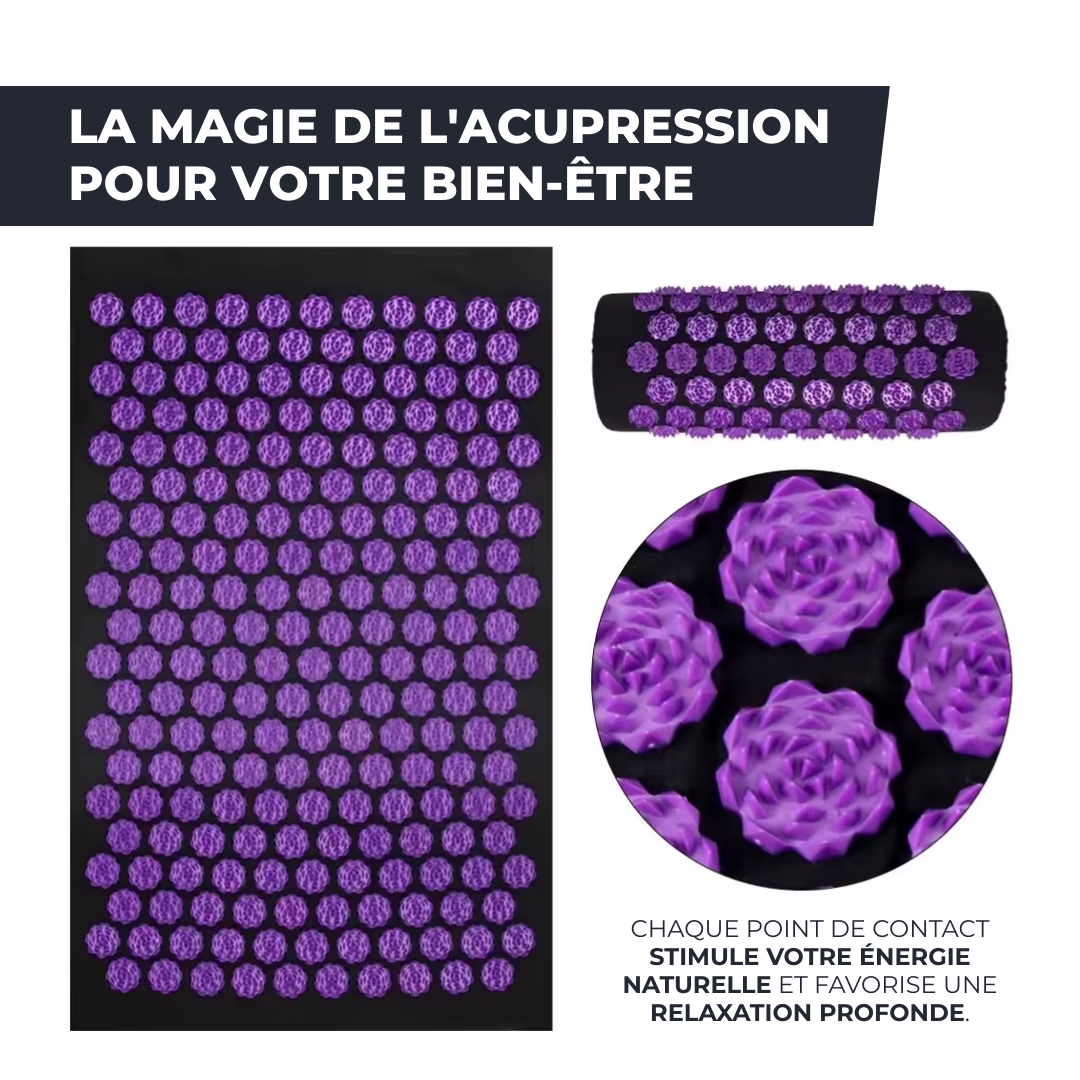 Tapis d'Acupression Premium & Coussin Massage