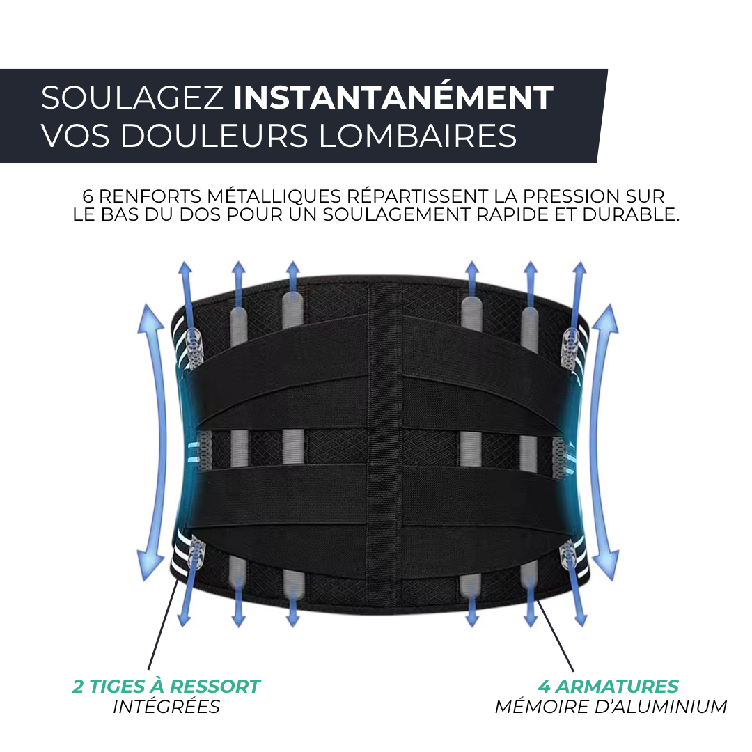 Ceinture de Soutien Lombaire - Double Traction Orthopédique, Soulagement Dos & Maintien Postural BackForce   VENITHY