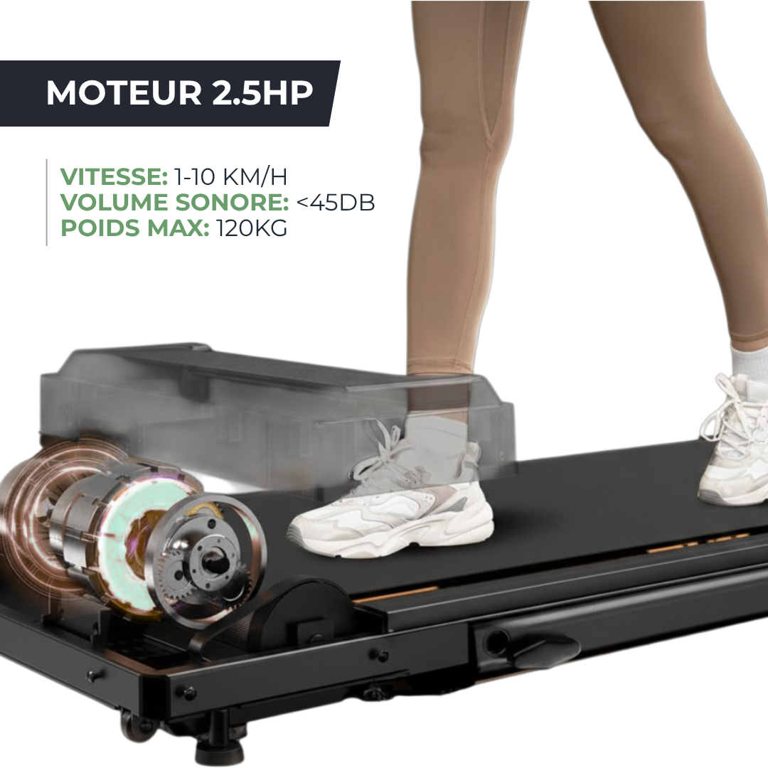 Tapis roulant pliable - Silencieux, 2.5HP Formill   VENITHY