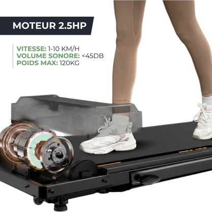 Tapis roulant pliable - Silencieux, 2.5HP Formill   VENITHY