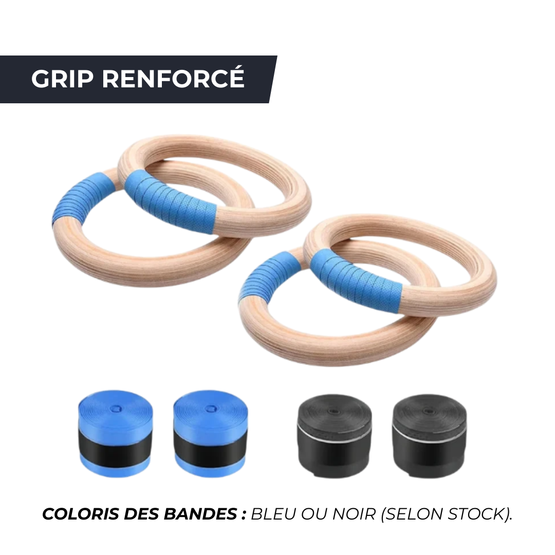 Anneaux de gymnastique - Bois Premium, Sangles Ajustables – Force & Street Workout RINGMASTER   VENITHY