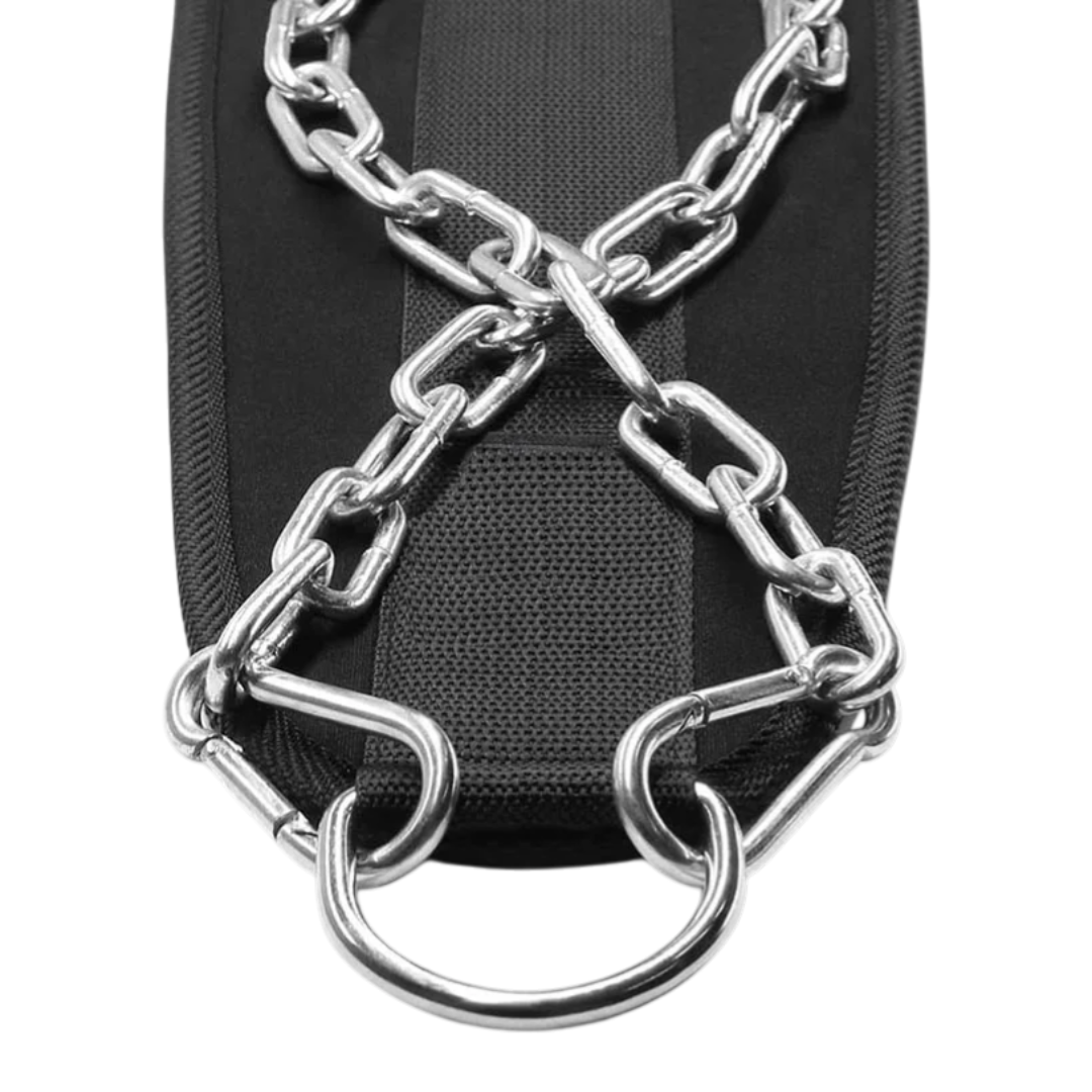 Ceinture de levage - Dip & Tractions avec Chaîne Acier - Charge Lourde 90 Kg IRONPULSE   VENITHY