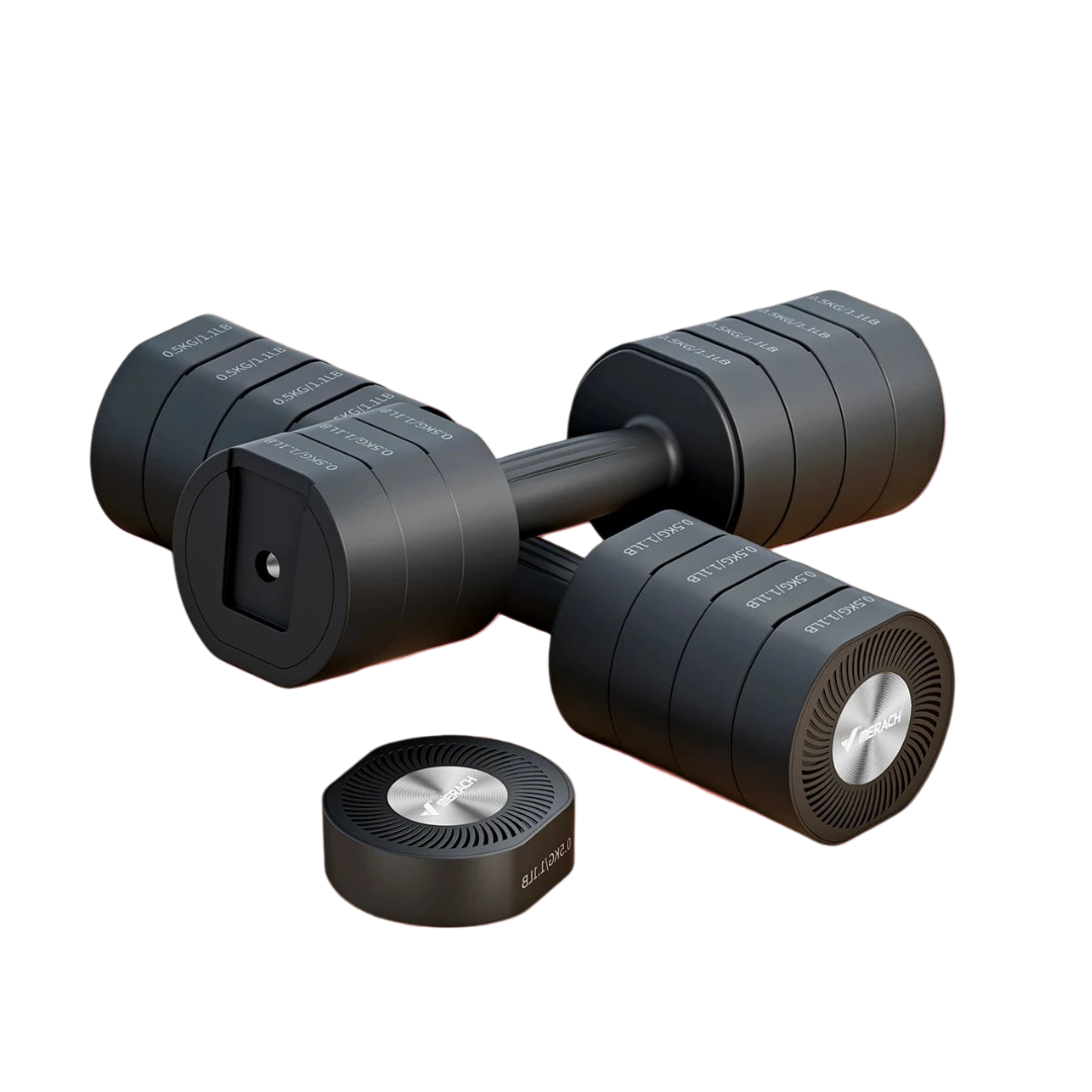 2 Haltères Ajustables 4 en 1 - Design Anti-Roulis, Poignée Antidérapante et Poids Modulables MERACH   VENITHY