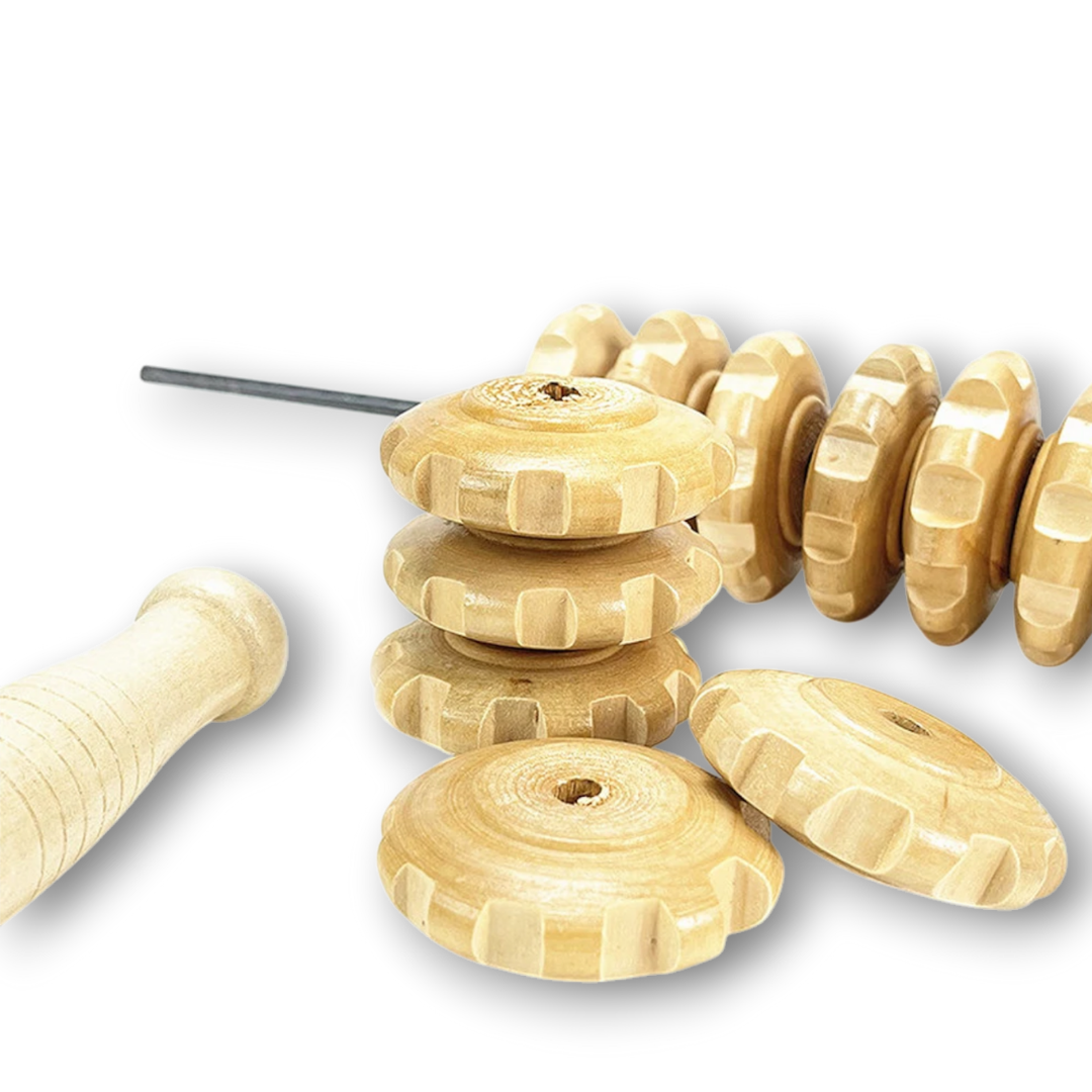 Rouleau de Massage Bois - Anti-Cellulite, Lymphatique & Deep Tissue FitWood Pro   VENITHY