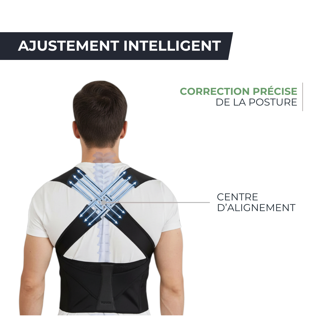 Ceinture maintien dos - Soutien Dos & Épaules Réglable POSTUREL   VENITHY