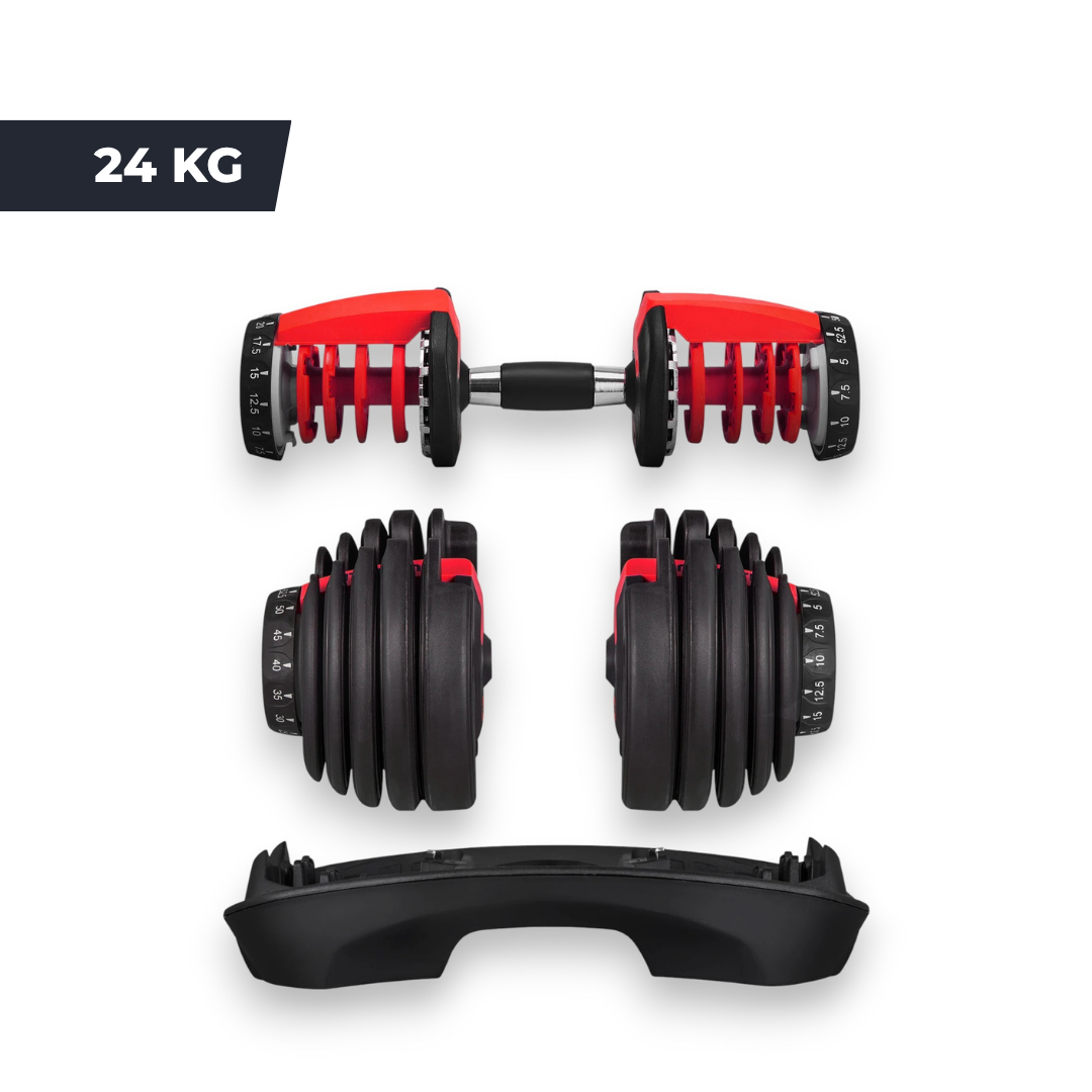 Haltère Ajustable TitanFlex - Poids Modulable, Design Sécurisé & Compact IRONIX   VENITHY