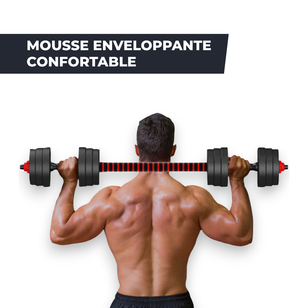 Haltère ajustable IRONIX™ ProFlex 25 – 20 à 25 kg, Réglable, Compacte & Antidérapante IRONIX   VENITHY