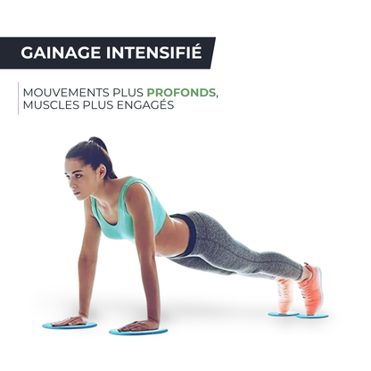 Disque de glisse fitness - Sliders Core Training pour renforcement & gainage SLIDEMOTION   VENITHY