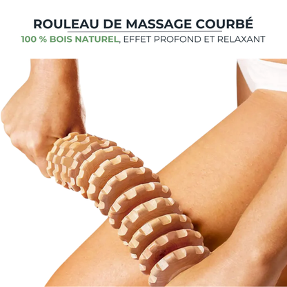 Rouleau de Massage Bois - Anti-Cellulite, Lymphatique & Deep Tissue FitWood Pro   VENITHY