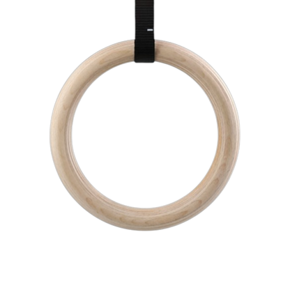 fait Anneaux de Gymnastique en Bois – Sangles Renforcées 4,5 m – Cross Training & Street Workout WOODFORCE   VENITHY