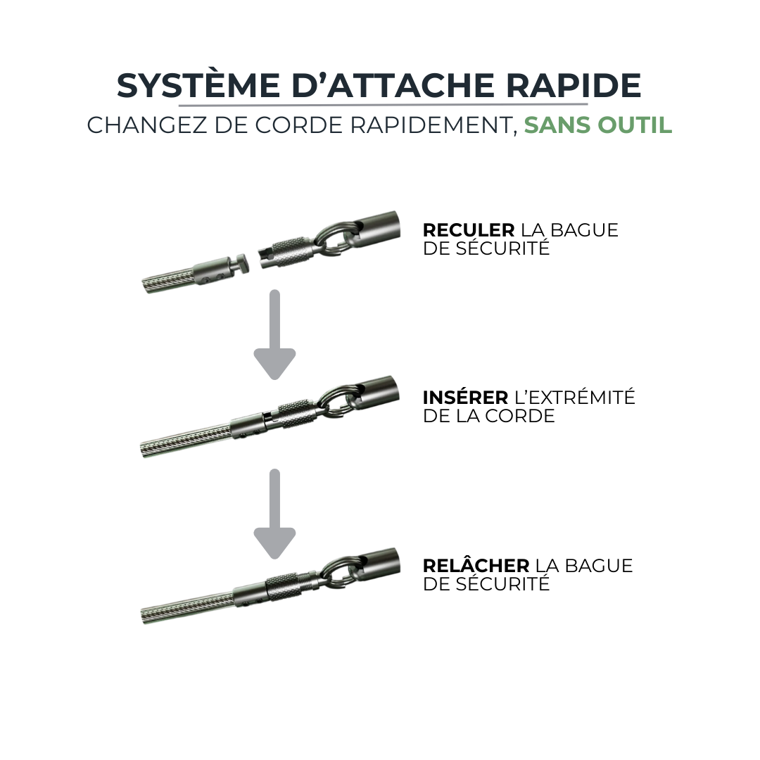 Corde à Sauter Professionnelle - Aluminium & Roulements 360° – 3 m AIRROPE   VENITHY