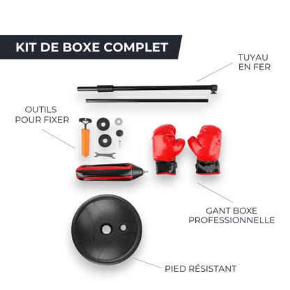 Sac de frappe enfant - Set complet de boxe avec gants et punching ball VENITHY   VENITHY