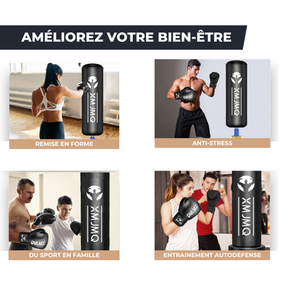 Sac de frappe sur pied - Entraînement Réactif et Résistant dès 8 Ans LQLM   VENITHY