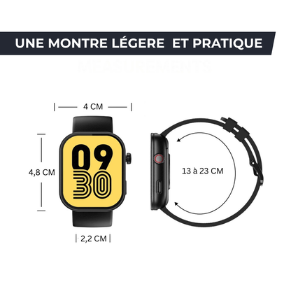 FAIT Montre connectée homme AUREON™ Edge 2.03 – Écran Ultra HD, Appels Bluetooth, Autonomie 15 jours AUREON   VENITHY