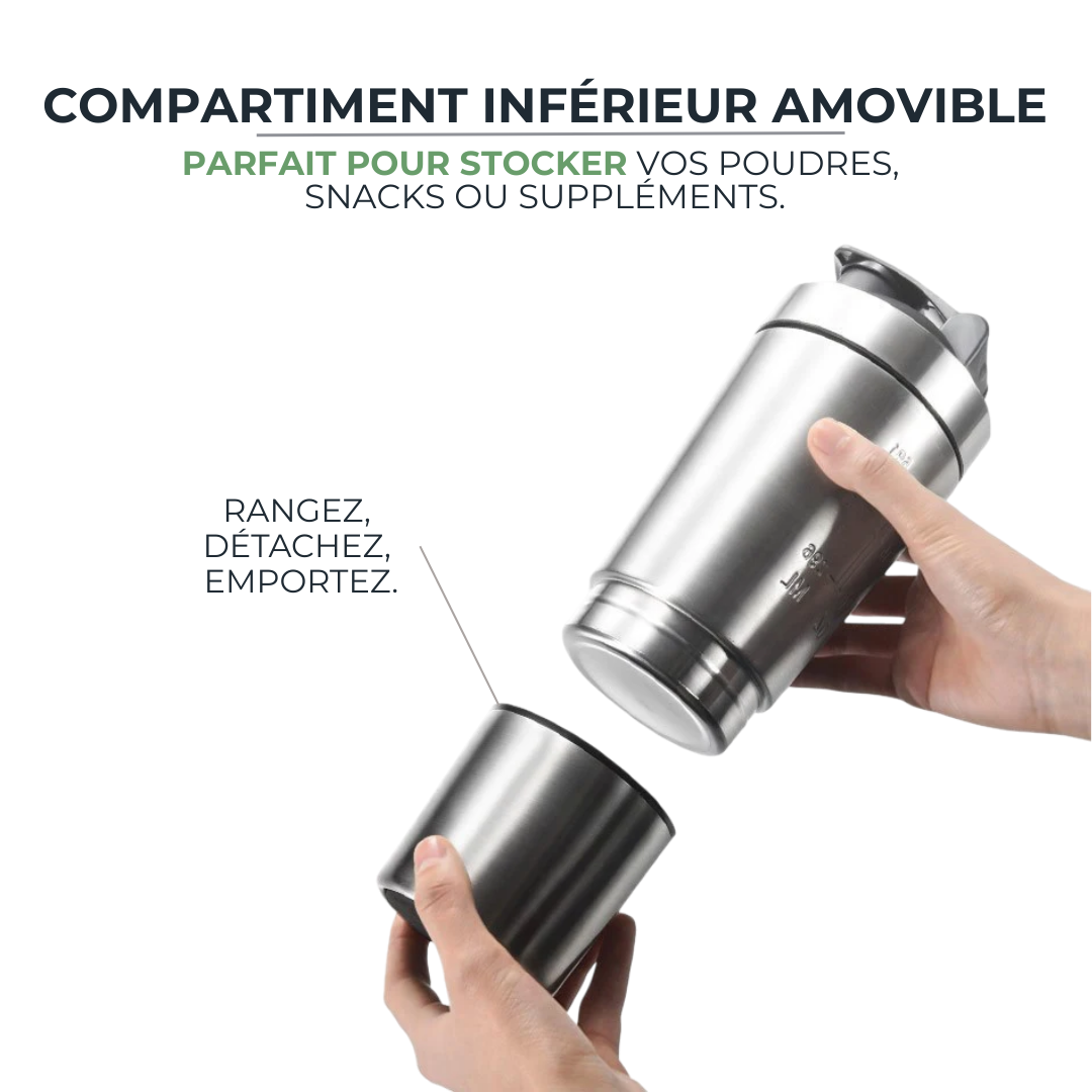 Shaker Inox 600ml - Mélange Parfait & Étanchéité Totale STEELFLOW   VENITHY