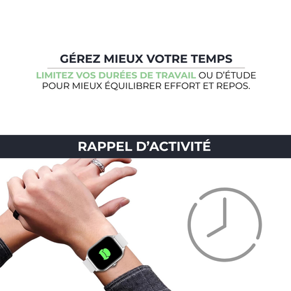 Montre connectée homme - Écran 2.01", Acier Inox, Appels Bluetooth et Suivi Santé Avancé NOVALEX   VENITHY