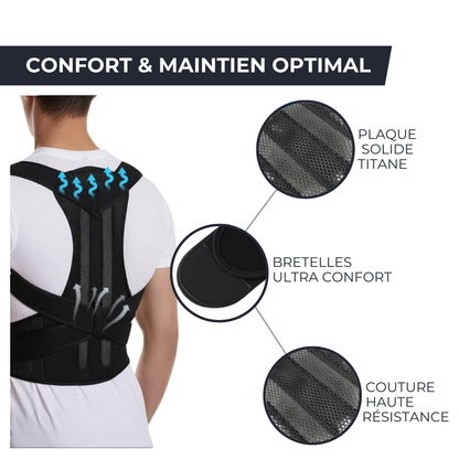 Ceinture maintien dos - Soutien Dos & Épaules Réglable POSTUREL   VENITHY