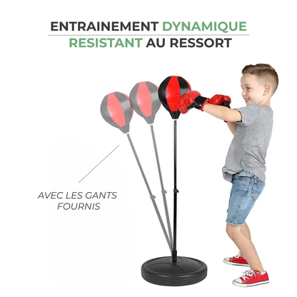 Sac de frappe enfant - Set complet de boxe avec gants et punching ball VENITHY   VENITHY