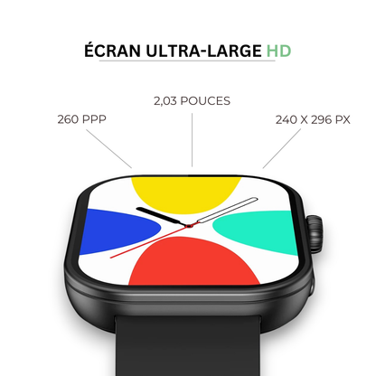 FAIT Montre connectée homme AUREON™ Edge 2.03 – Écran Ultra HD, Appels Bluetooth, Autonomie 15 jours AUREON   VENITHY