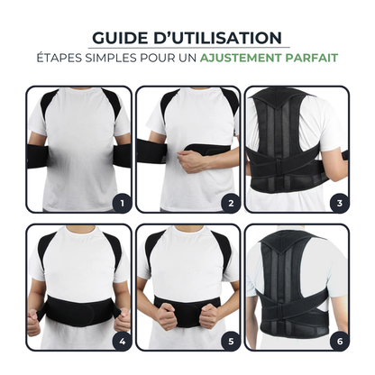 Ceinture maintien dos - Soutien Dos & Épaules Réglable POSTUREL   VENITHY