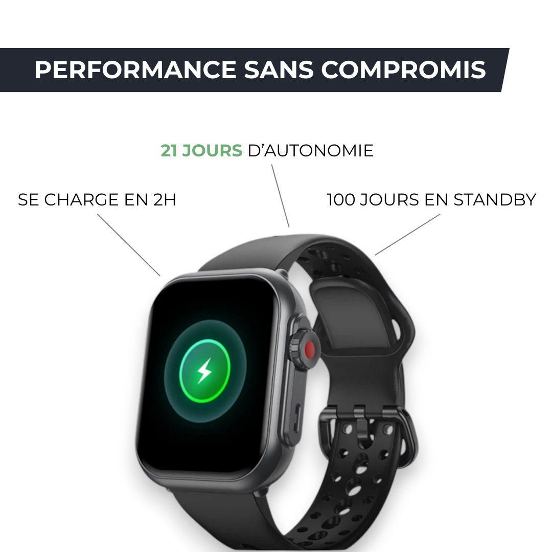 FAIT Montre connectée homme Watch Ultra 2 SE™ – Écran AMOLED 1.85", Appels Bluetooth et Autonomie 21 jours ZyChronix   VENITHY
