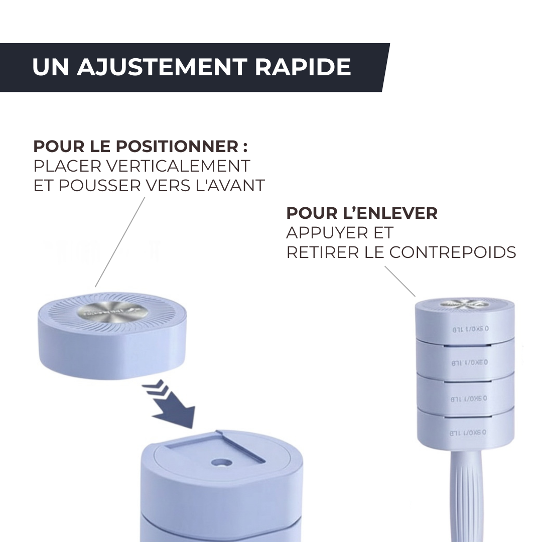 2 Haltères Ajustables 4 en 1 - Design Anti-Roulis, Poignée Antidérapante et Poids Modulables MERACH   VENITHY