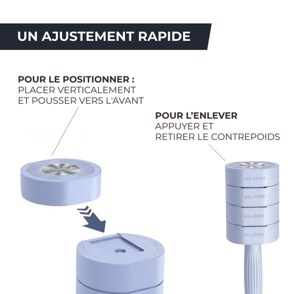 2 Haltères Ajustables 4 en 1 - Design Anti-Roulis, Poignée Antidérapante et Poids Modulables MERACH   VENITHY