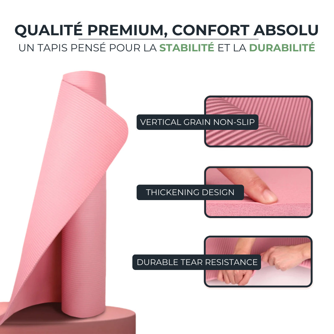 Tapis de Yoga - Confort Premium Antidérapant 10 mm Zenform   VENITHY