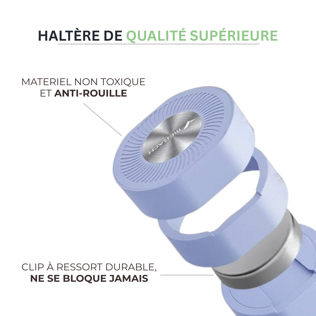 2 Haltères Ajustables 4 en 1 - Design Anti-Roulis, Poignée Antidérapante et Poids Modulables MERACH   VENITHY