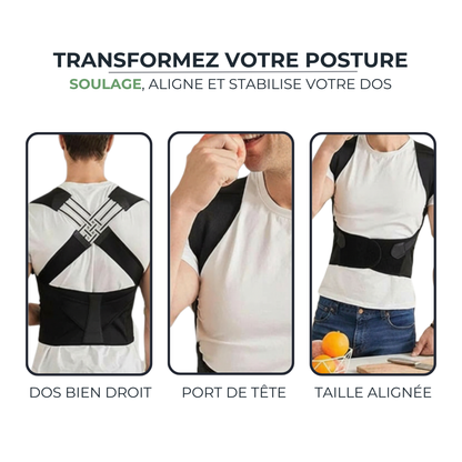 Ceinture maintien dos - Soutien Dos & Épaules Réglable POSTUREL   VENITHY