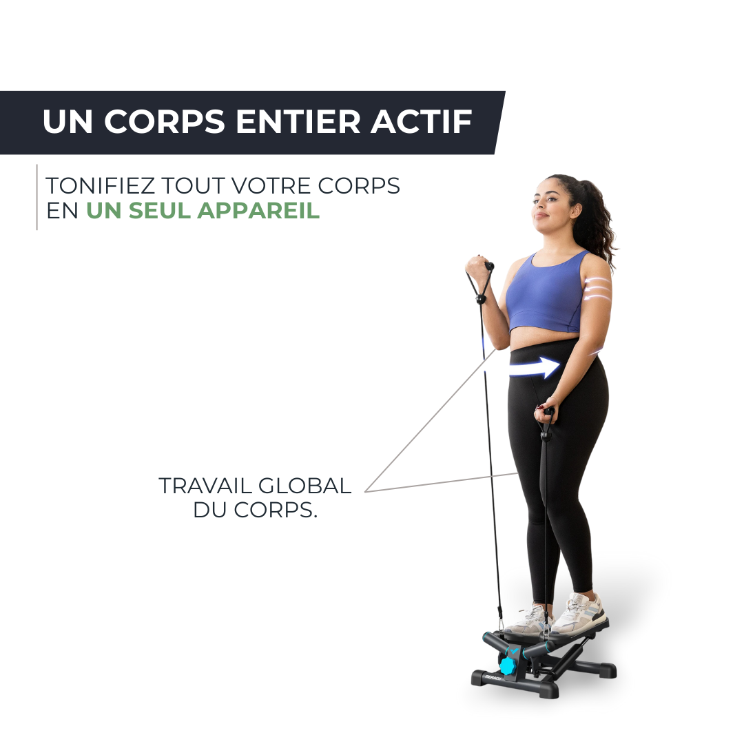 Stepper Twist Hydraulique - Entraînement Complet à Domicile MERACH   VENITHY