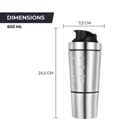 Shaker Inox 600ml - Mélange Parfait & Étanchéité Totale STEELFLOW   VENITHY