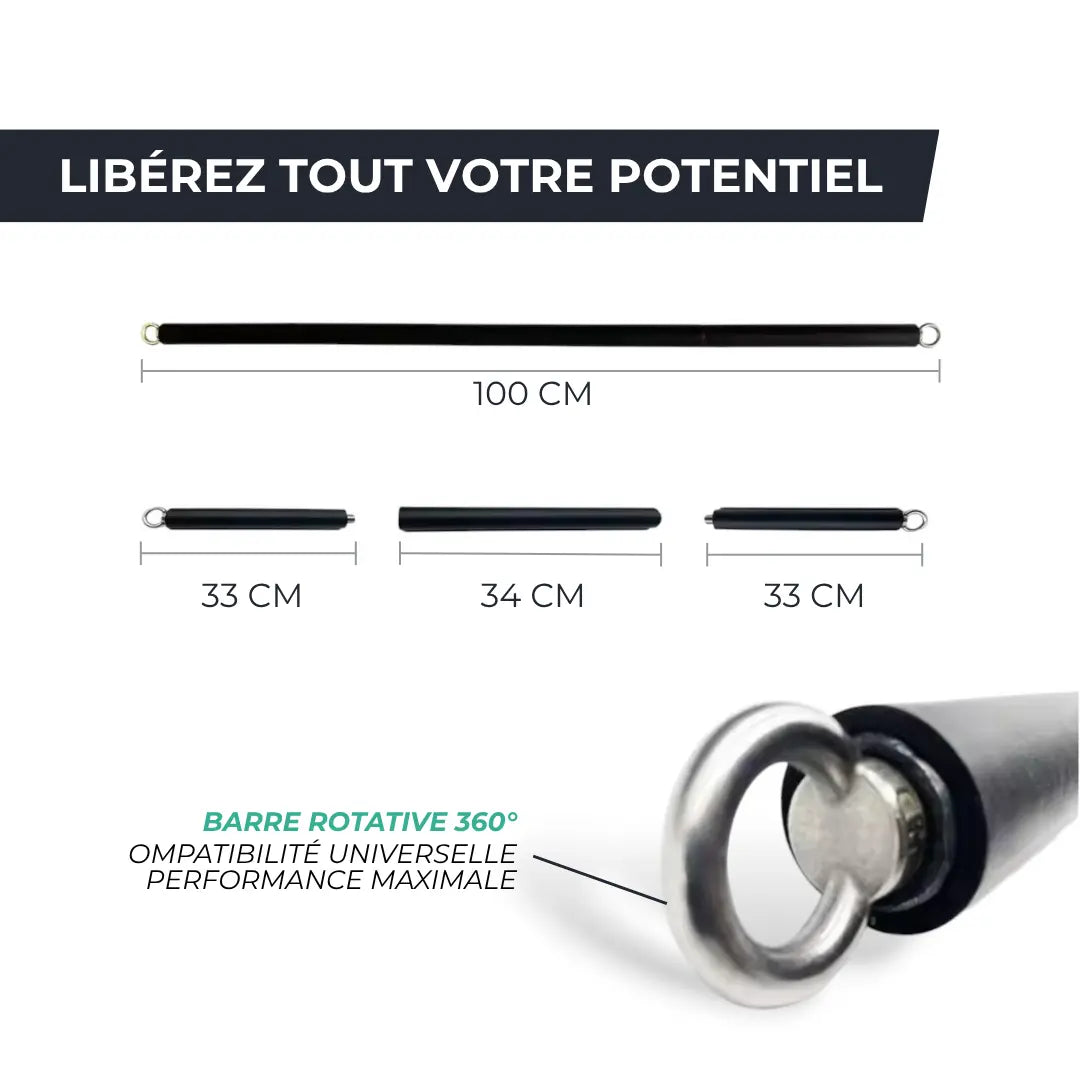 COPIE Barre d’Entraînement Multifonctions + Bandes de Résistance VENITHY   VENITHY