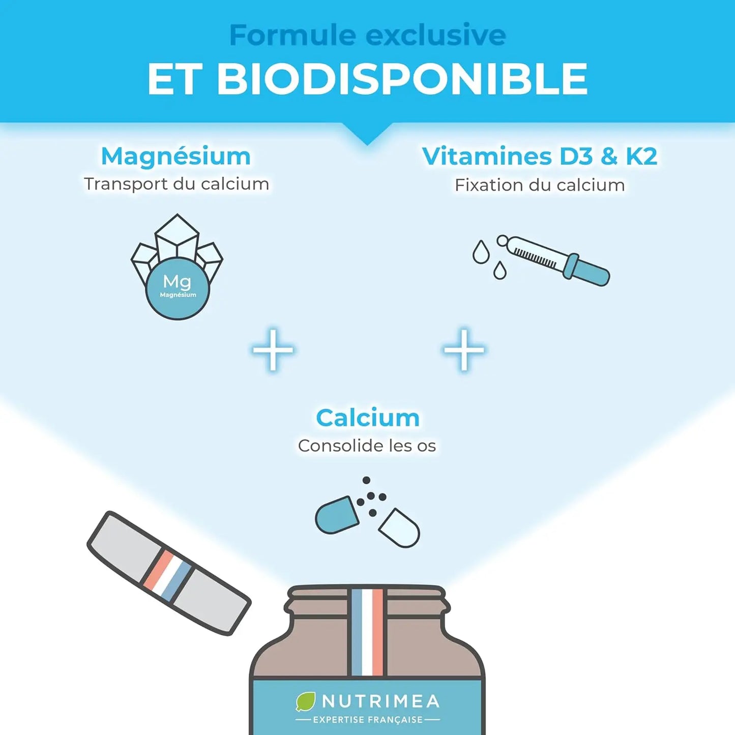 Calcium D3 K2 & Magnésium NUTRIMEA   VENITHY