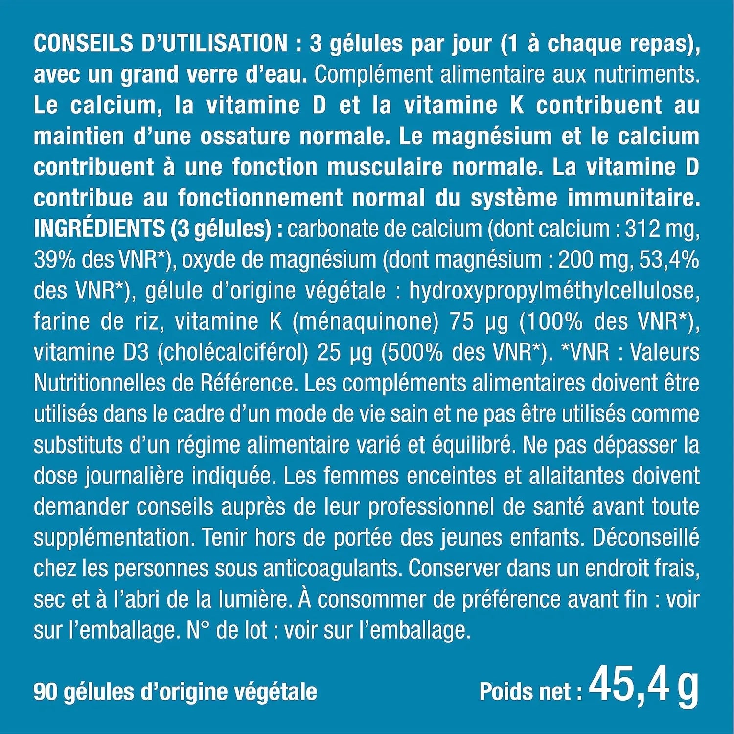 Calcium D3 K2 & Magnésium NUTRIMEA   VENITHY