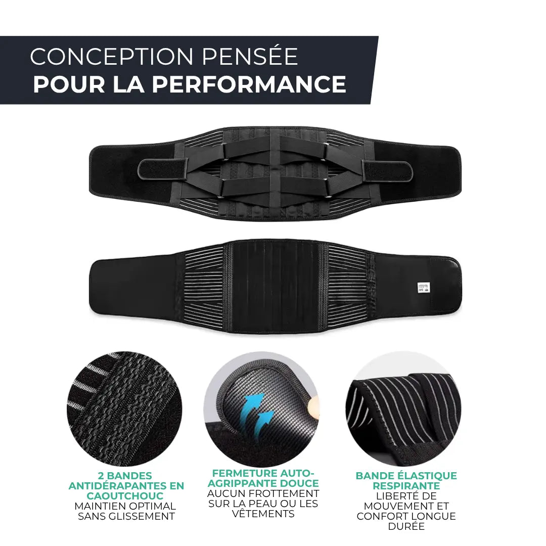 COPIE Ceinture de Soutien Lombaire - Double Traction Orthopédique, Soulagement Dos & Maintien Postural VENITHY   VENITHY