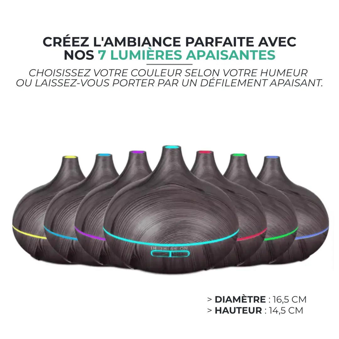 COPIE Diffuseur d’Huiles Essentielles 500ml – Bois Naturel AROMA DIFFUSER   VENITHY