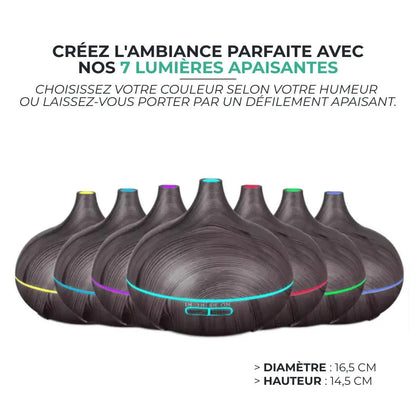 COPIE Diffuseur d’Huiles Essentielles 500ml – Bois Naturel AROMA DIFFUSER   VENITHY