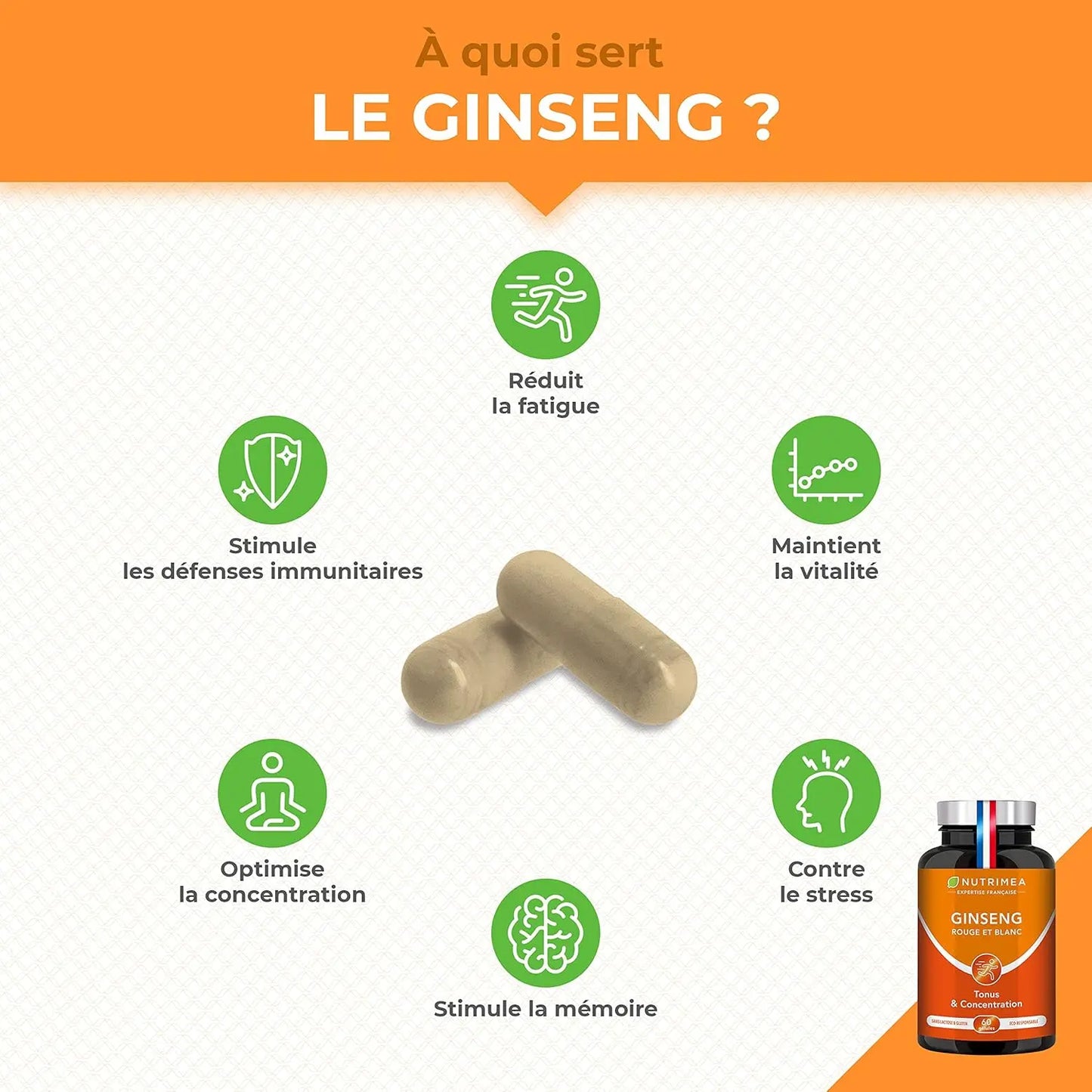 Ginseng - Rouge & Blanc NUTRIMEA   VENITHY