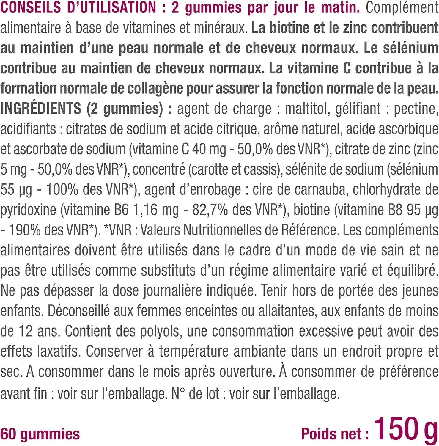 Gummies Cheveux & Peau NUTRIMEA   VENITHY