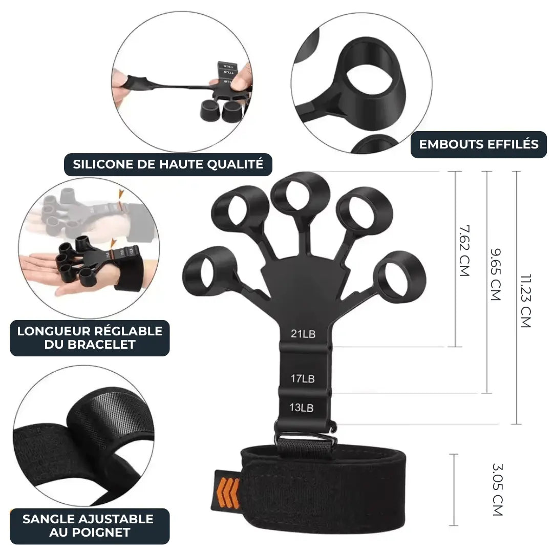 COPIE Hand Grip en Silicone - Force & Rééducation FlexiTrain   VENITHY